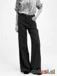 Žametne hlače Wide Leg - široke hlačnice H&M, nenošene