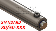 Hidravlični cilinder 80/50 STANDARD hod od 100 do 1000mm