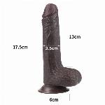 DILDO Lovetoy Sliding Skin Brown 7''