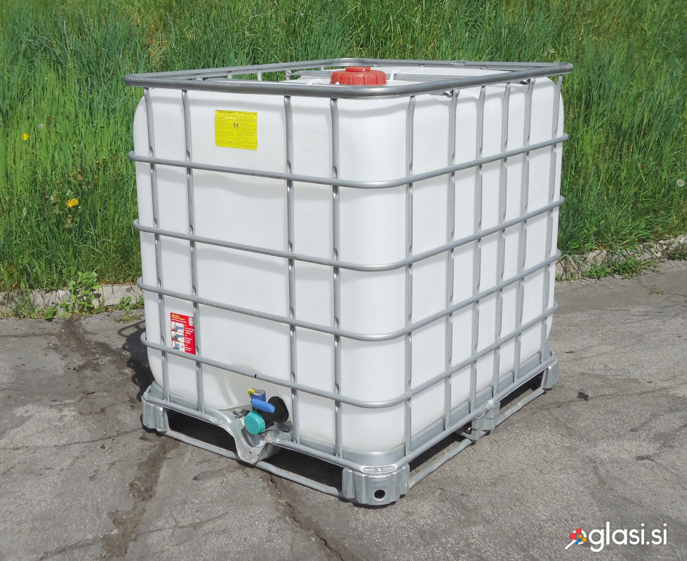 IBC zbiralnik, cisterna, kontejner 1000 lit.