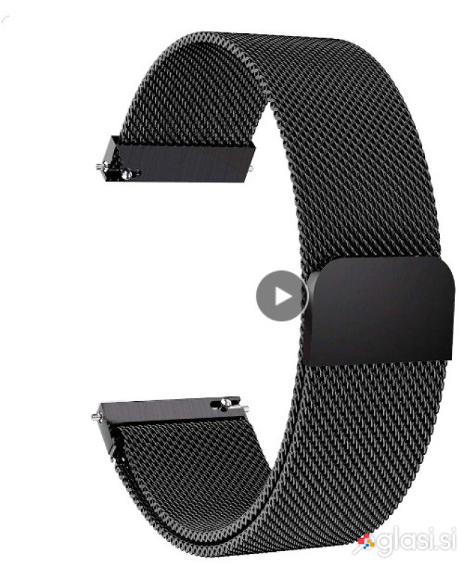 Pašček za uro kovinski magnetni 22mm