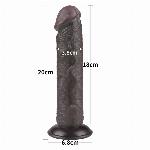 DILDO Lovetoy Sliding Skin Dual Layer II Black 8''