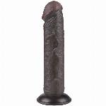 DILDO Lovetoy Sliding Skin Dual Layer II Black 8''