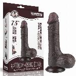 DILDO Lovetoy Sliding Skin Dual Layer III Black 7,5''