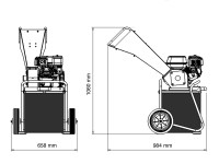 AgroPretex Stroj za sekance z benzinskim motorjem PK300