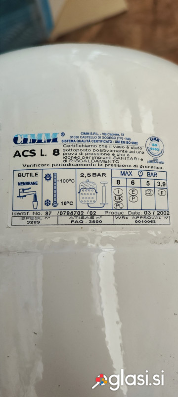Ekspanzijska posoda za sanitarno vodo