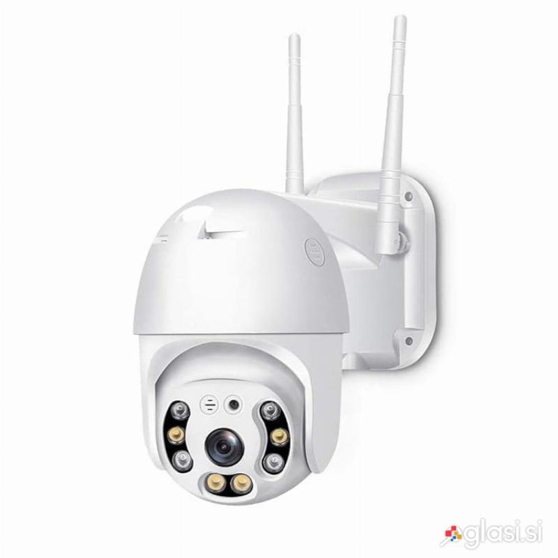 WIFI brezžična vrtljiva 2MPX full HD videonadzorna kamera IR LED PIR
