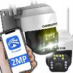 2MPx WIFI brezžična vrtljiva nadzorna kamera 2MP FULL HD LED bela