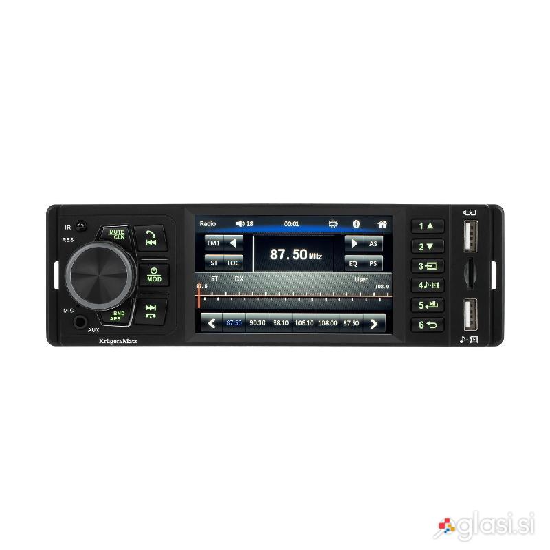 12V 1DIN avtoradio LCD 4x50W MP3 2x USB Bluetooth 5.1 + daljinec