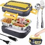 id-3106 40W električna grelna lunch box posoda za hrano 12V-230V 900ml + pribor