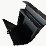 Moderni poštni nabiralnik z režo za časopise antracit + inox X7