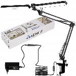 id-1005 Alu. 230V 168 LED gibljiva dvojna namizna svetilka črna