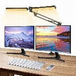 id-1005 Alu. 230V 168 LED gibljiva dvojna namizna svetilka črna