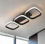 Moderna stropna nadometna LED svetilka 33W 52cm 4500K črna