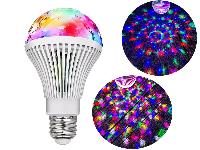 LED RGB vrtljiva disko žarnica E27 3W