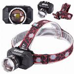 id-1002 Nastavljiva aku. LED XHP90 naglavna svetilka ZOOM