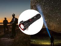 id-1002 3v1 taktična aku. LED alu. ročna svetilka ZOOM kladivo + powerbank
