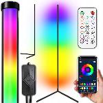 LED RGB kotna talna svetilka 132cm APP + daljinski upravljalnik Rainbow 3D