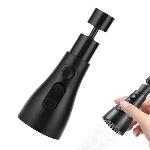 3 funkcijski zgibni prezračevalnik in podaljšek za pipo 14cm črn