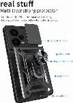 id-2598 Etui ovitek Slide Ring za Samsung Galaxy A14 5G črn