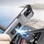 id-2598 Etui ovitek Crystal Ring Armor za iPhone 13 mini črn