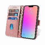id-2598 Magnetni etui ovitek s stojalom za iPhone 13 mini roza