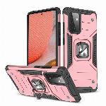 id-2598 Etui ovitek robusten Ring Armor za Samsung Galaxy A72 4G roza