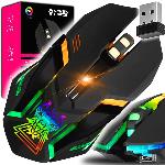 Brezžična optična USB igralna miška 3200DPI LED RGB