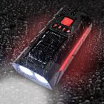 Set solarne aku. LED kolesarske svetilke in sirena 1200lm USB + zadnja luč