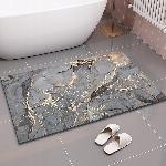 Kopalniška pralna nedrseča preproga 80x50cm sivi marmor