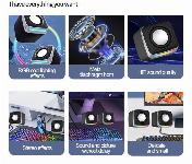 RGB LED rainbow 2.0 računalniški USB zvočniki