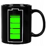 id-3110 Črna čarobna skodelica baterija 330ml Magic Mug
