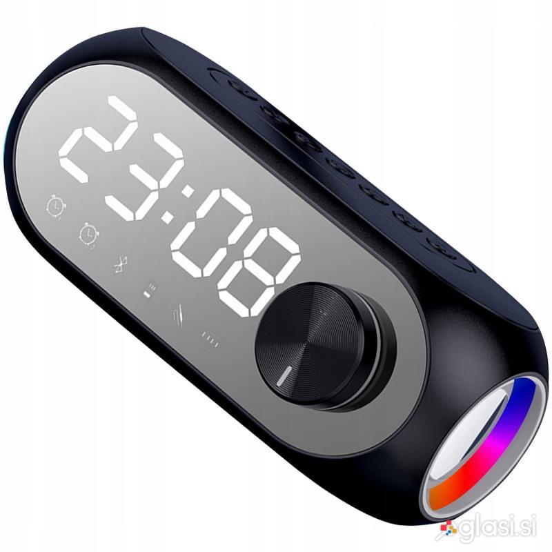 3v1 aku. 1200mAh bluetooth zvočnik in budilka LED RGB