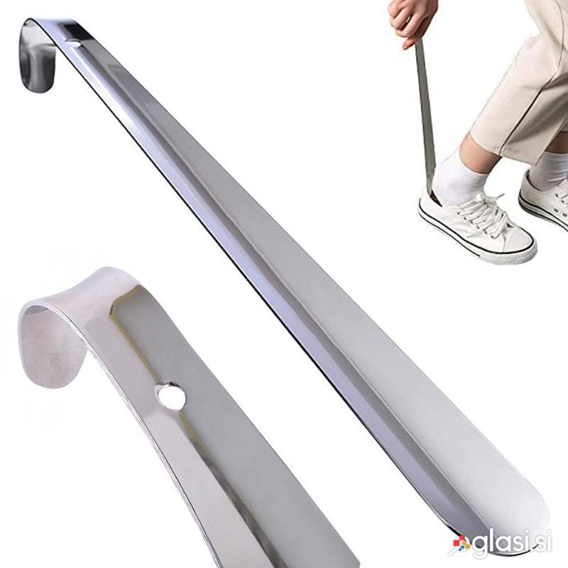 Dolga inox žlica za obuvanje čevljev 52cm
