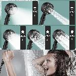 Tuš ročka EKO inox črna 5 funkcij + cev 150cm in nosilec