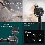 Tuš ročka EKO inox črna 5 funkcij + cev 150cm in nosilec