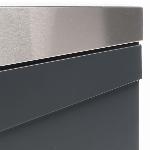 Poštni nabiralnik z režo za časopis antracit + inox mehko zapiranje V58