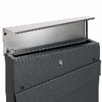 Poštni nabiralnik z režo za časopis antracit + inox mehko zapiranje V58