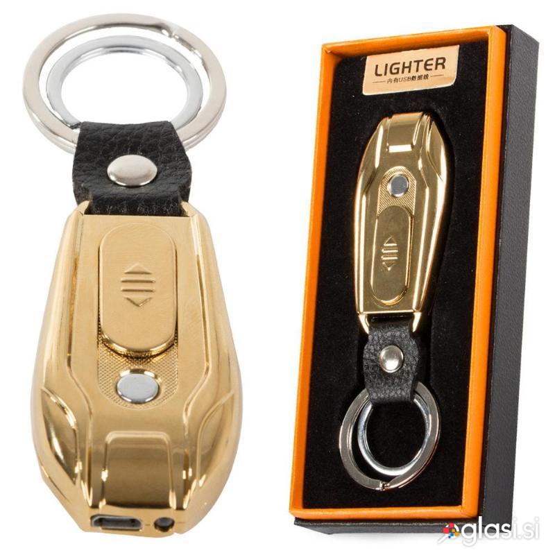 2v1 aku. USB električni žepni vžigalnik z žarilno nitko LED