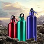 Aluminjast športni bidon za vodo 500ml + karabin