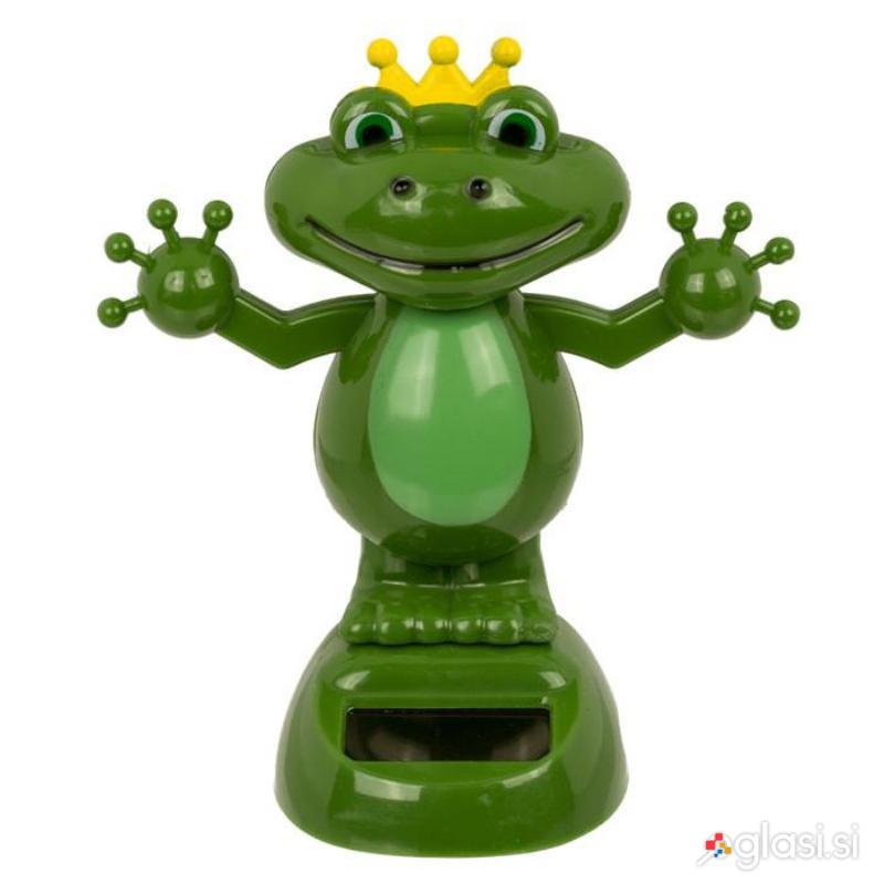 Solarna plesoča kraljeva žaba 11cm - solarna figura