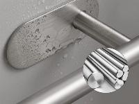 Inox samolepilno 3M držalo za brisače 40cm srebrn