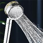 Tuš ročka s turbino funkcijska glava prozorno zlata