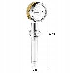 Tuš ročka s turbino funkcijska glava prozorno zlata