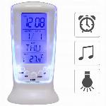LCD LED digitalna budilka s termometrom