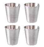 Set 4 inox prenosnih kozarcev 30ml + torbica