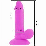 VIBRACIJSKI PENIS Diversia Flexible Purple (17 cm)