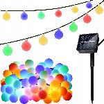 LED RGB 50 zunanja solarna dekorativna girlanda IP65 7m 8 funkcij