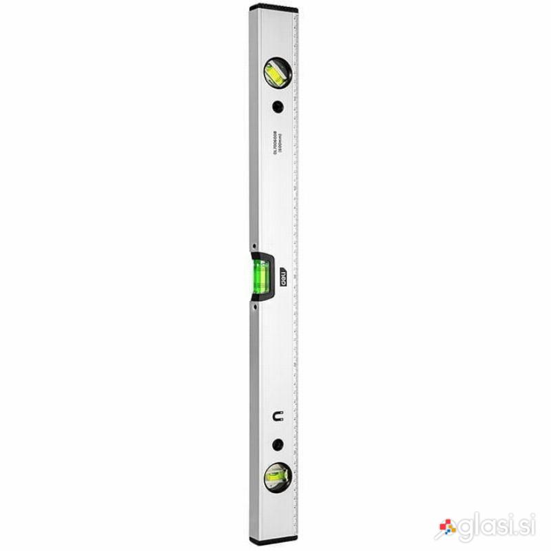 Alu. magnetna vodna libela tehtnica 600mm 3 očesa