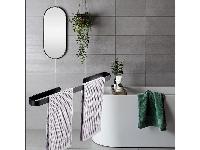 Aluminijasti stenski obešalnik za brisače - držalo 30cm